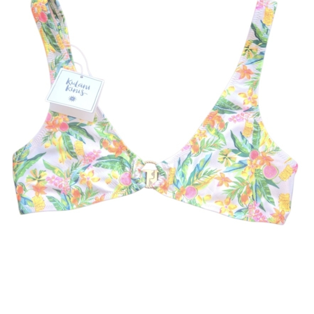 Kulani Kinis Floral Bikini Top - Multicolor